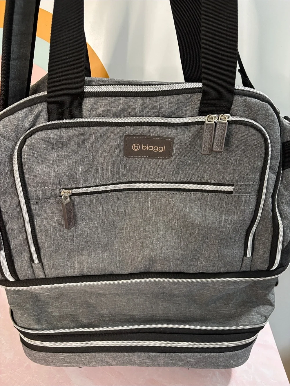 Biaggi Grey Rolling Travel Bag Unisex